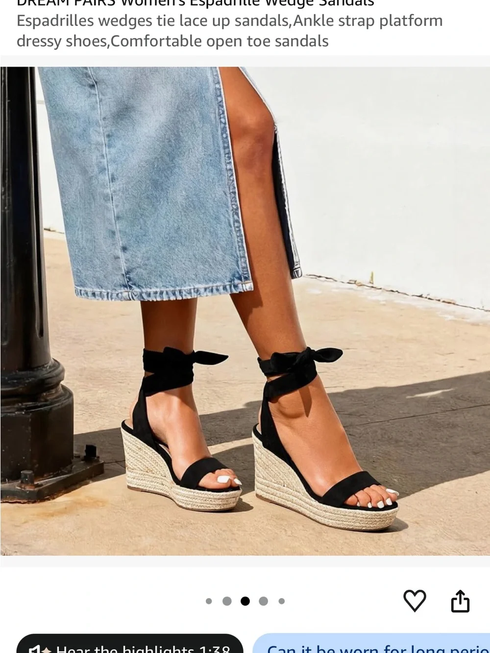 Dream Pairs wedges black